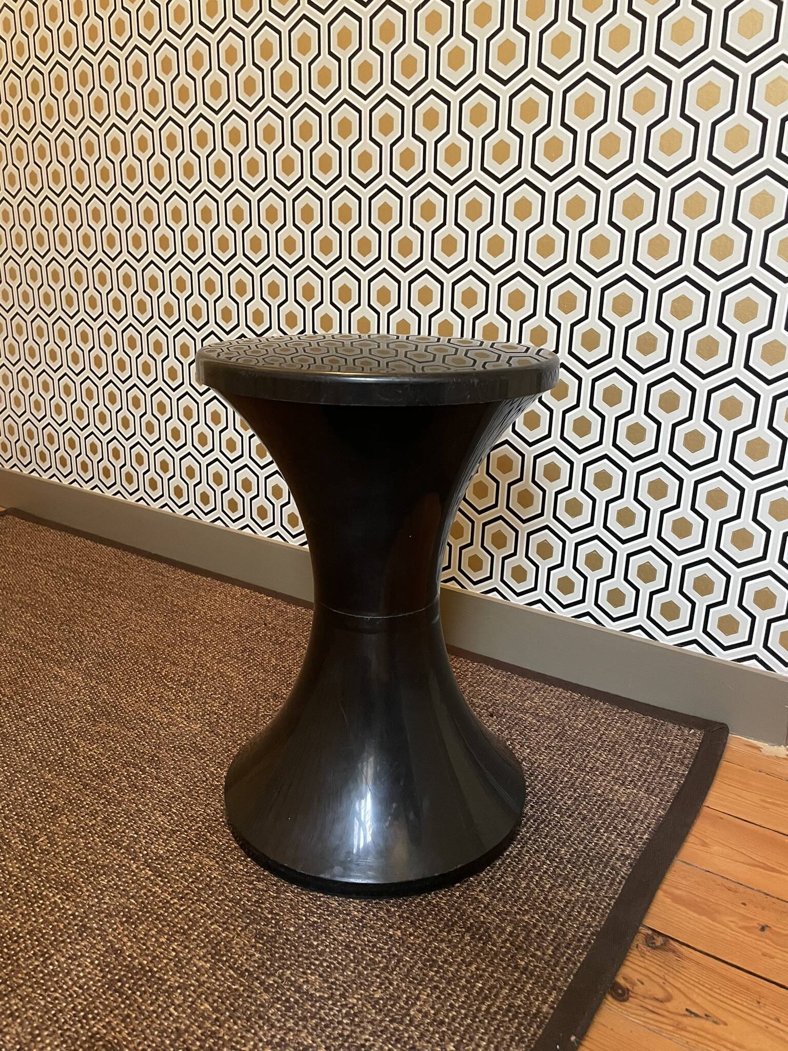 Tam Tam Stamp black stool 70'