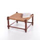 Vintage Brutalist stool or footstool made of jute rope, 1960s