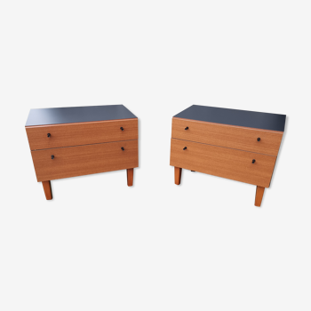 Pair of vintage 70 bedside tables