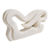 Vintage abstract art statue stone sculpture XL 'Wave'