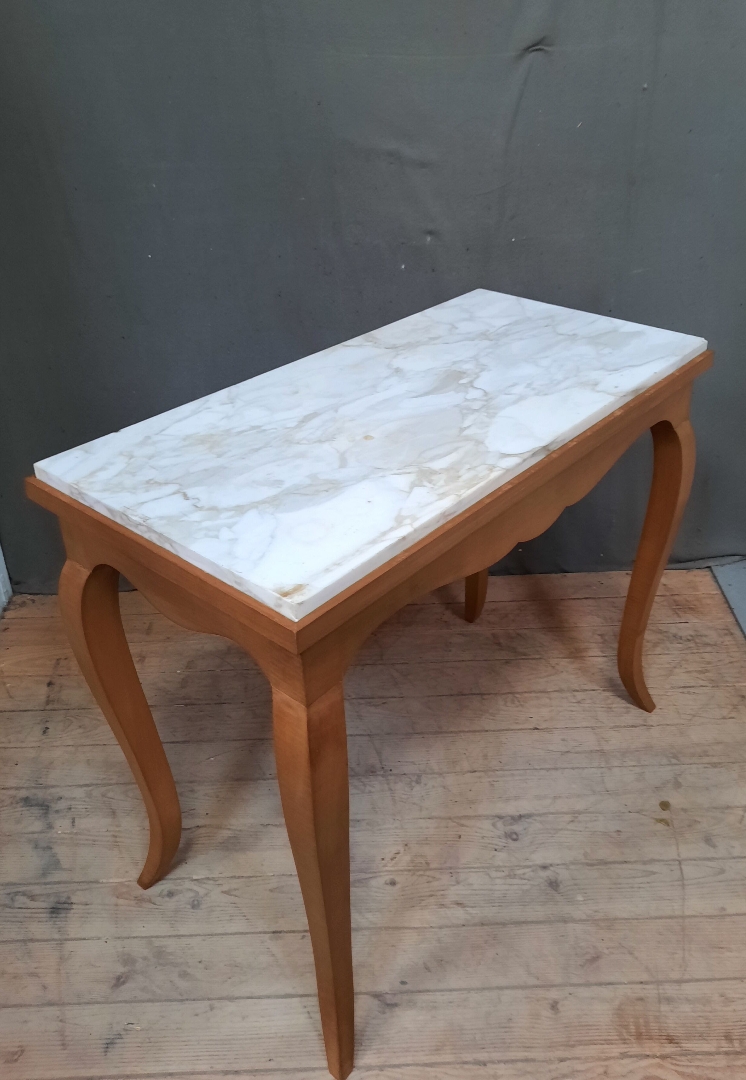 White marble top table
