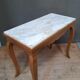 Table plateau marbre blanc
