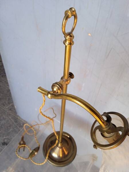 Tulip swan neck desk lamp in frosted glass