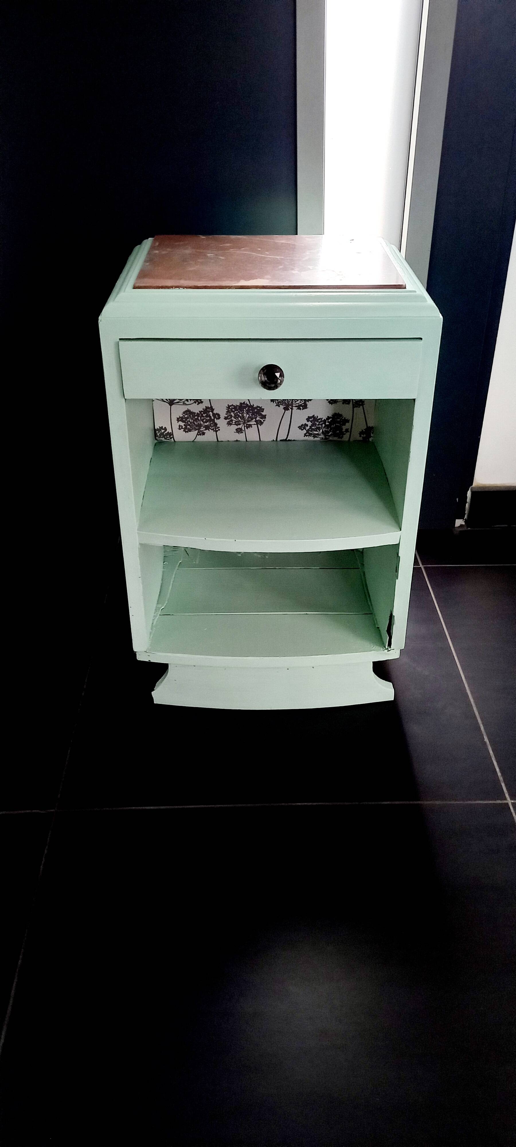 Revamped art deco bedside table