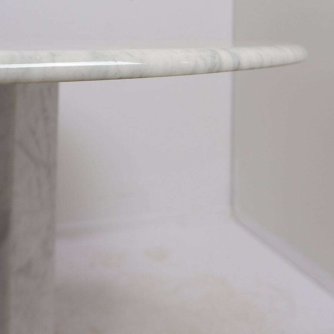 Round marble dining table, 1970 - Ø113cm