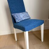 Set of 4 Calligaris chairs with Designers Guild covers.