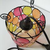 Bohemian mood lamp in Capiz shell and metal - Asian crafts