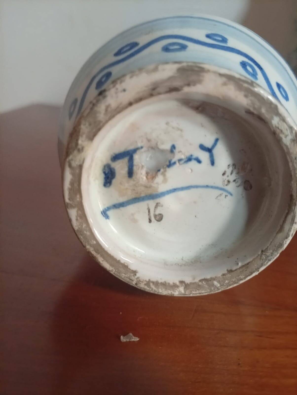 Old and signed pharmacy jar