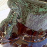 Paire de vases années 60 bleus et bruns