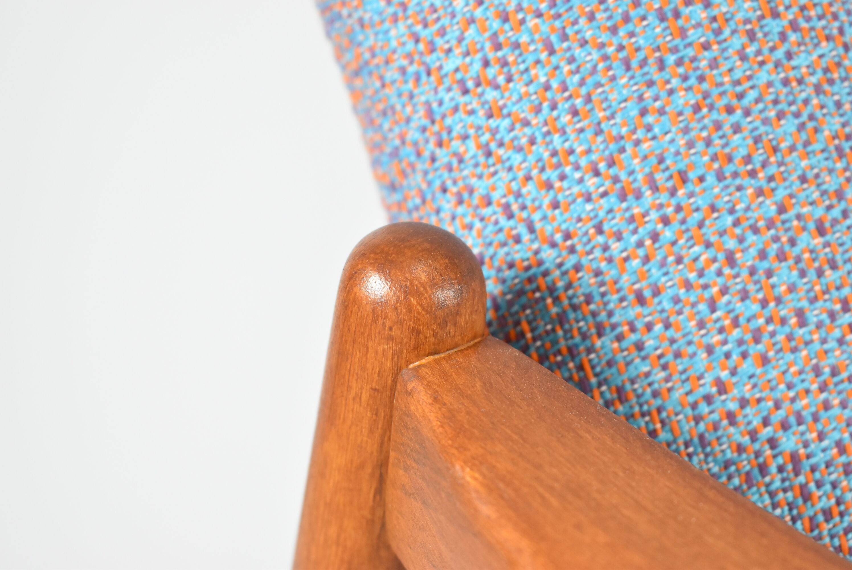 Fully restored vintage armchair, designer E.Homa, 60s, East Europe, multicolour, water resistant