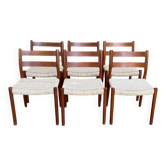 Mid-century Danish chairs model 84 by Niels O. Møller for J.L. Møllers, 1960s, set of 6