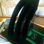 Porte vinyles "Crayonne" en plastique vers 70/80