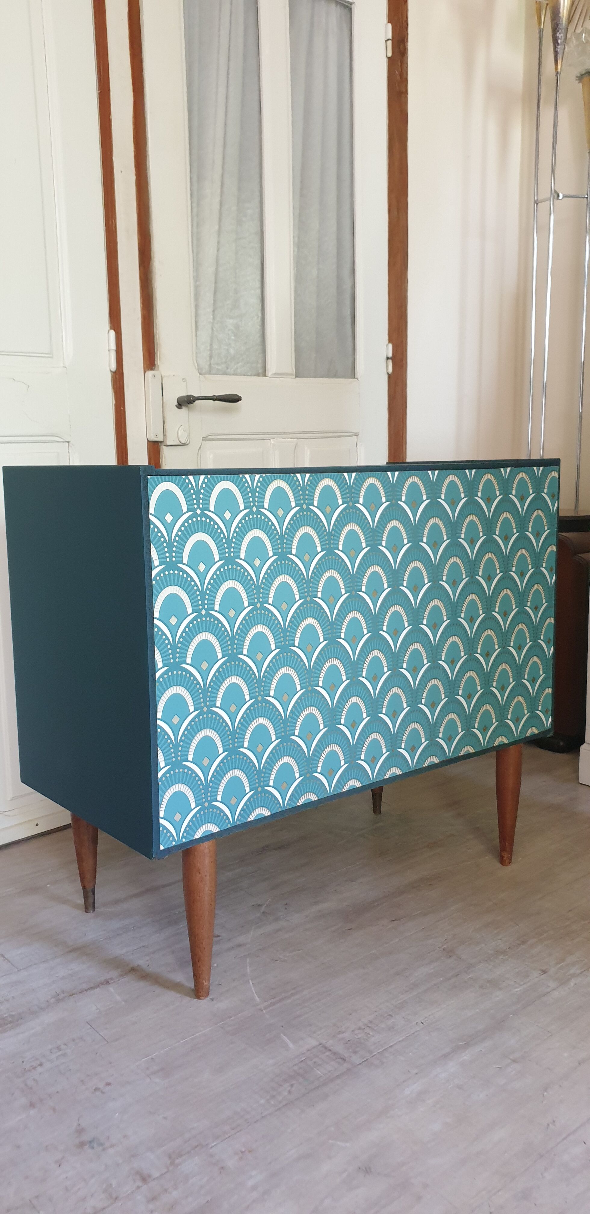 Blue vintage dresser