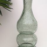 Vase, vintage soliflore in blown glass, bubbled