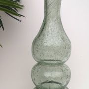 Vase, vintage soliflore in blown glass, bubbled