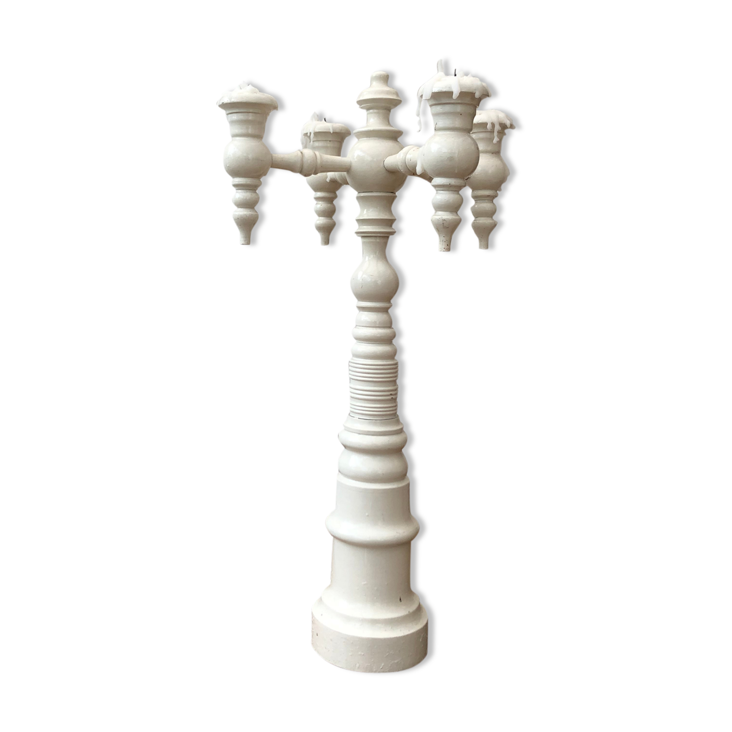 Wooden candlestick