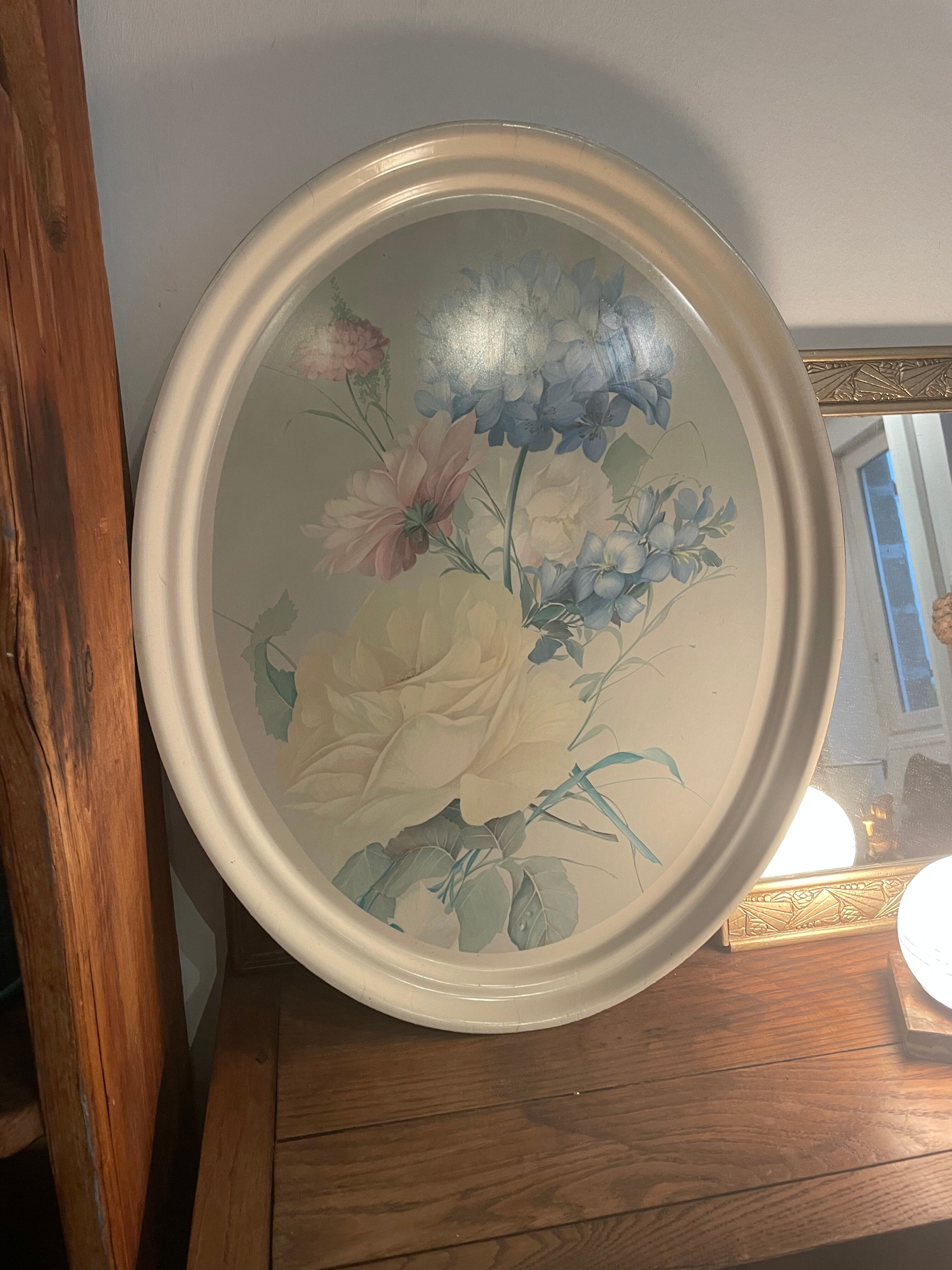 Oval flower service tray