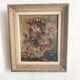 Peinture fleurs, huile sur toile encadrée