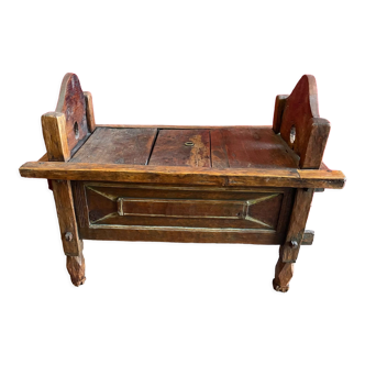 Wedding chest in old teak dating from the 19th century, Indonesia, Madura island