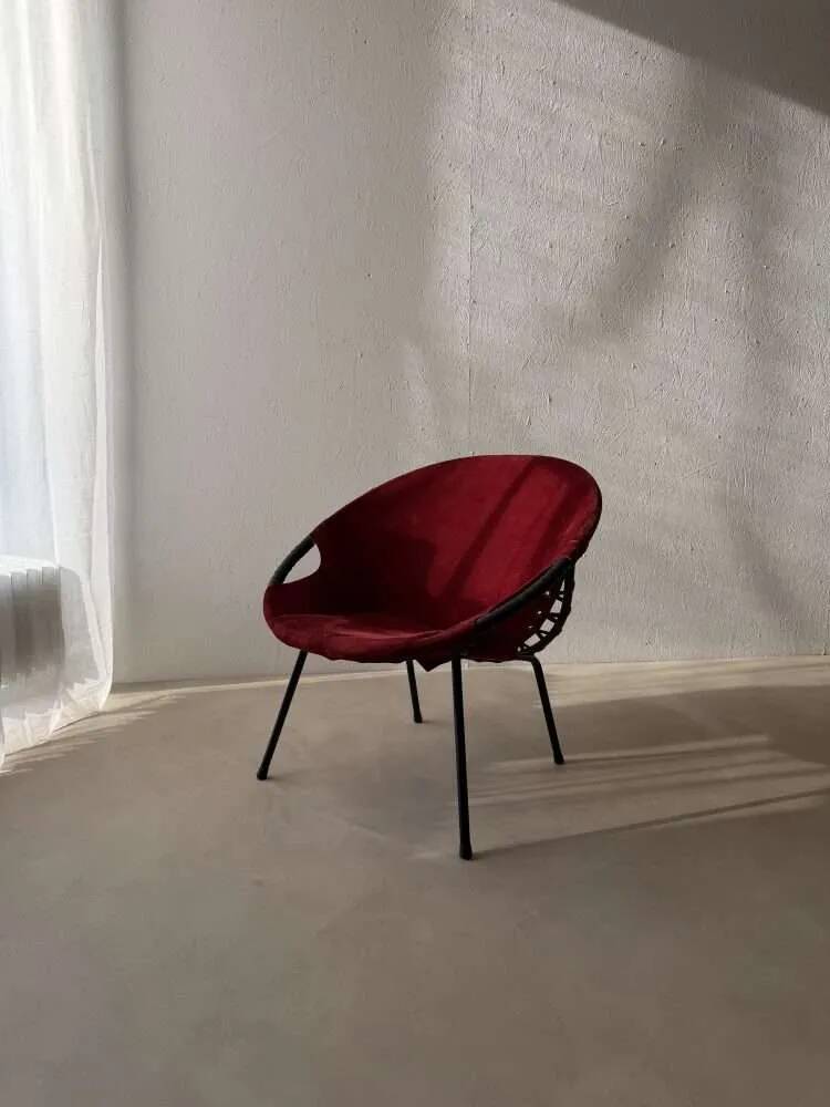 Chaises ballon années 60 Lusch | Ensemble de deux fauteuils lounge vintage