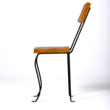 Chair in wood and black metal, 1990s