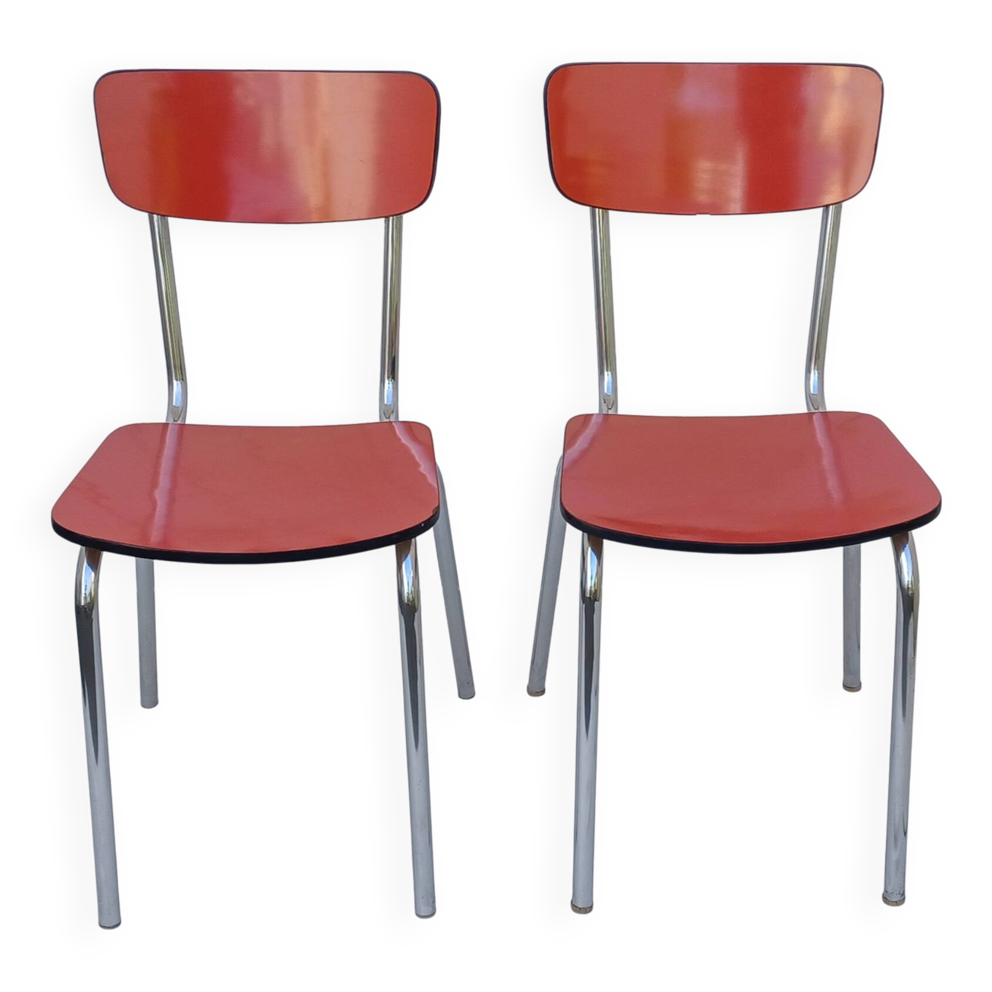 Paire de chaises en formica vintage