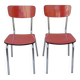 Paire de chaises en formica vintage