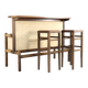 1970's home bar with 2 stools - vintage danish design mid century modern