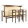 1970's home bar with 2 stools - vintage danish design mid century modern