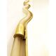 Wave Mirror in Gold "Torchon" Torciglione Glass Design