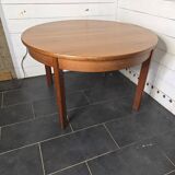 Vintage 60s extendable round teak table