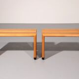 Bancs en hêtre italien des années 1960 – sièges intemporels du milieu du siècle