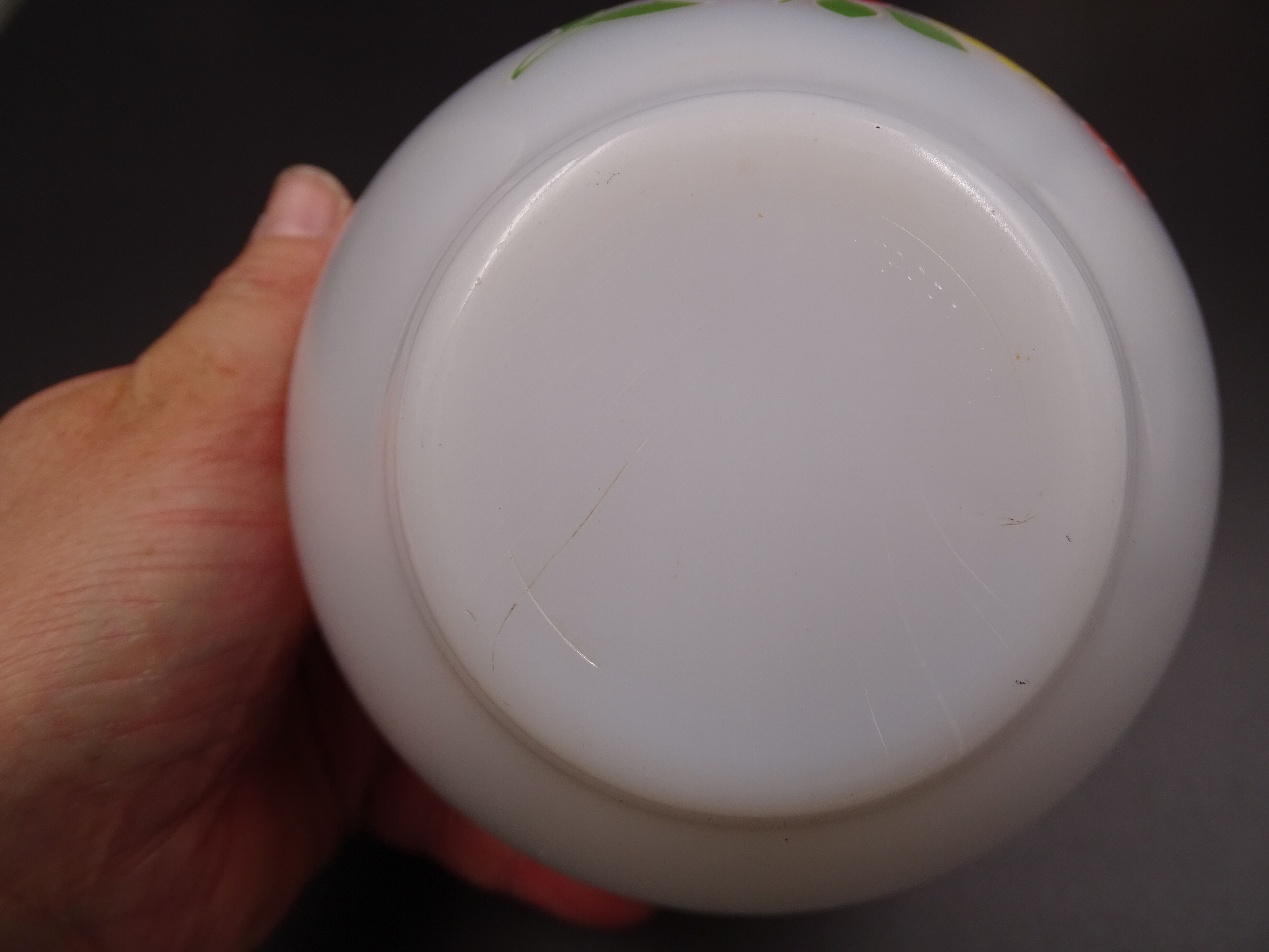 Set of 7 bowls in arcopal -flower décor - vintage around 1970