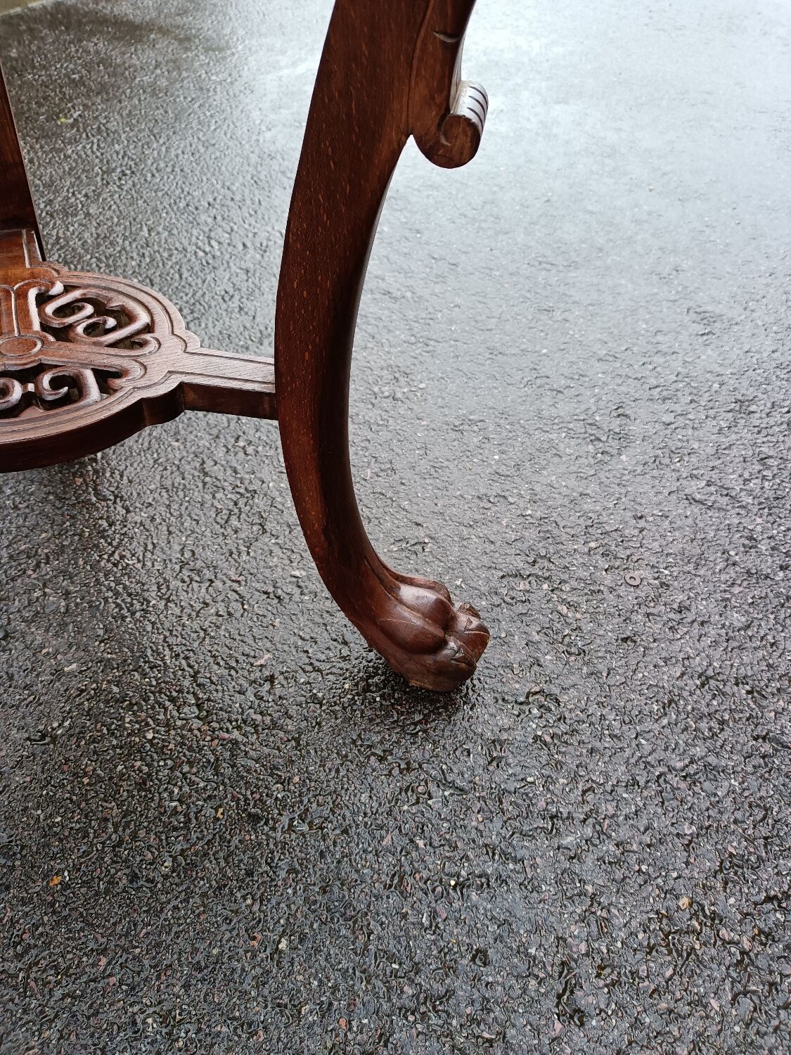 Sellette ancienne table d'appoint plateau marbre