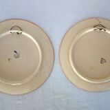 2 decorative wall plates Gien, circa 1900