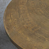 Table basse en laiton gravé par Christian Krekels, Belgique, 1990