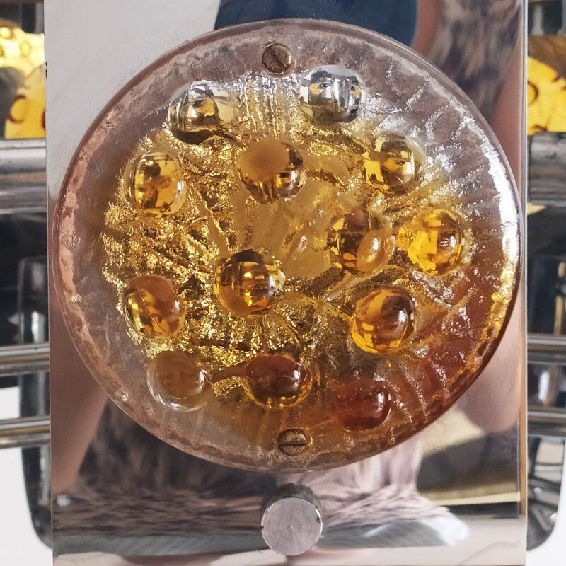 Floor lamp with Murano glass and marble base by  Toni Zuccheri for Mazzega, 1977