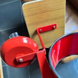 Red magazine ashtray on stand from the 70s