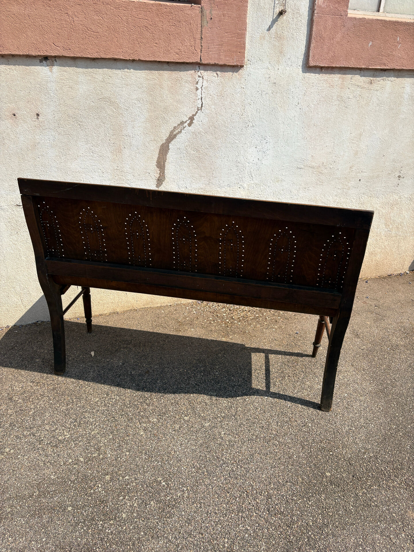 Wooden bistro bench