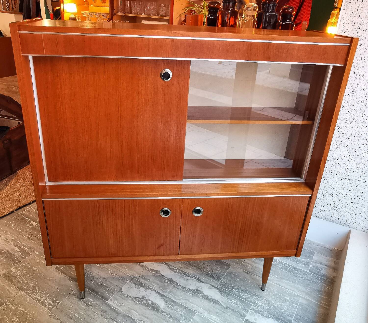 Meuble vitrine en teck