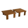 Pair of walnut coffee tables by Mario Marenco for Mobil Girgi 70's