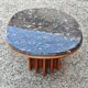 Table basse Mid Century Modern en cerisier avec dessus en granit, Danemark 1970