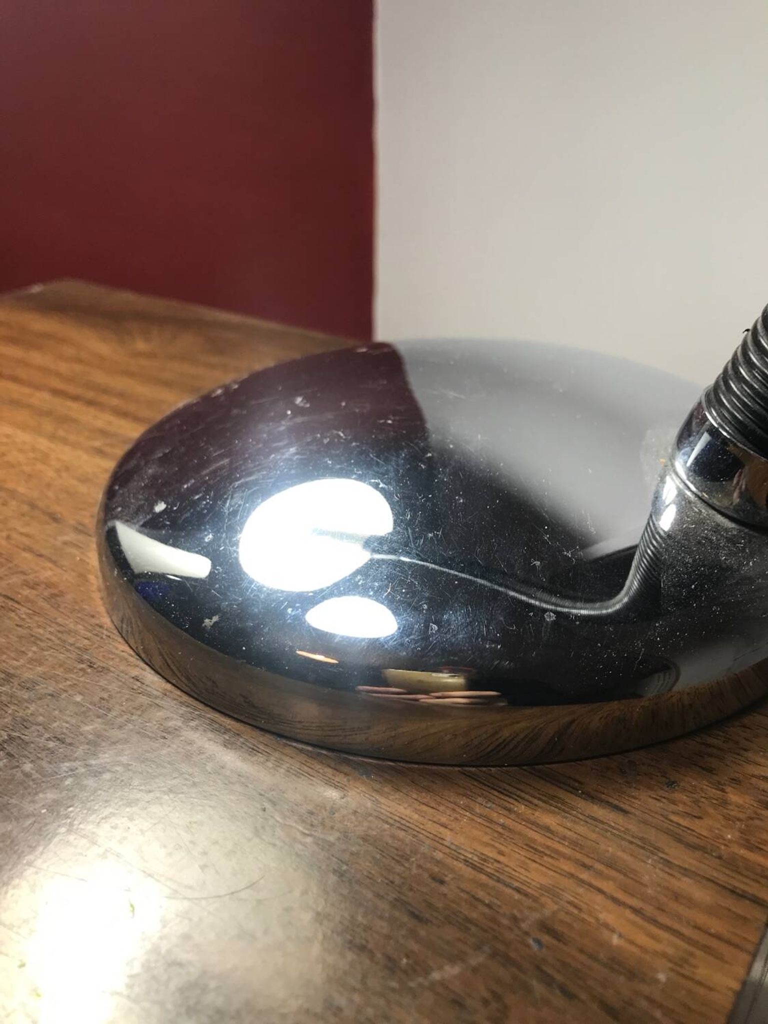 Lampe cobra chromée années 70