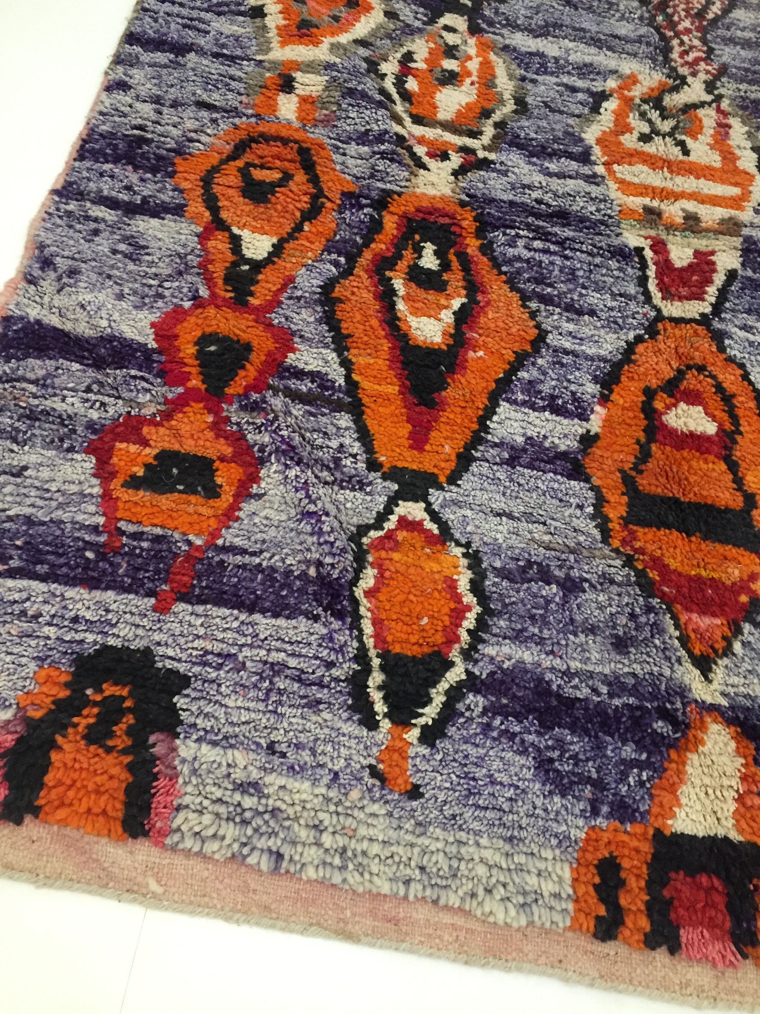 Moroccan Berber carpet Boujaad with colorful patterns 247x162cm