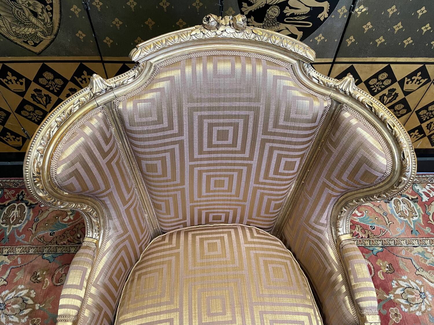 Fauteuil - Bergère à oreilles de style Louis XVI
