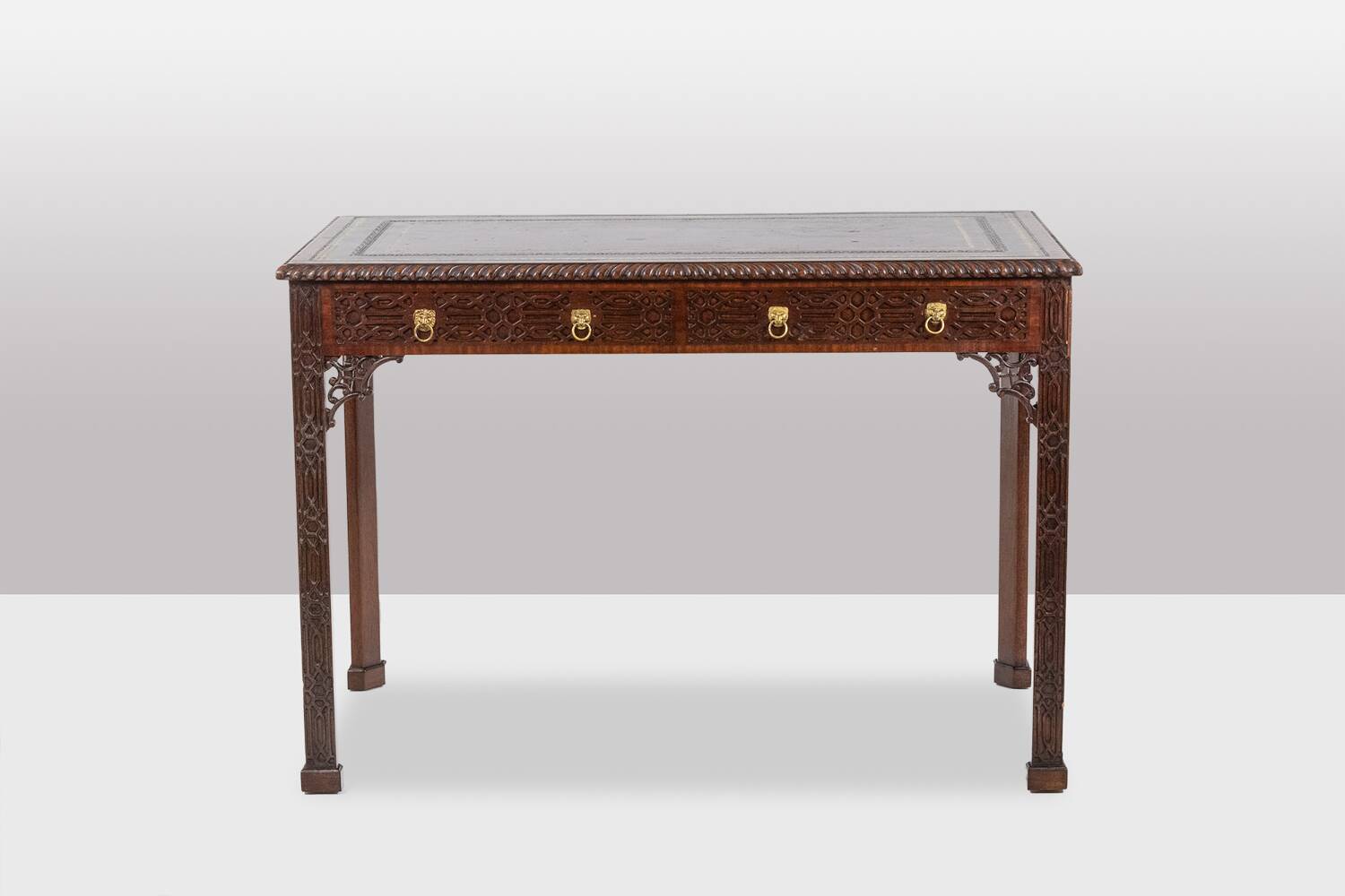 Chippendale style mahogany table, or desk. Circa 1950. LS5932456G