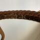 round woven rattan mirror, 1960s