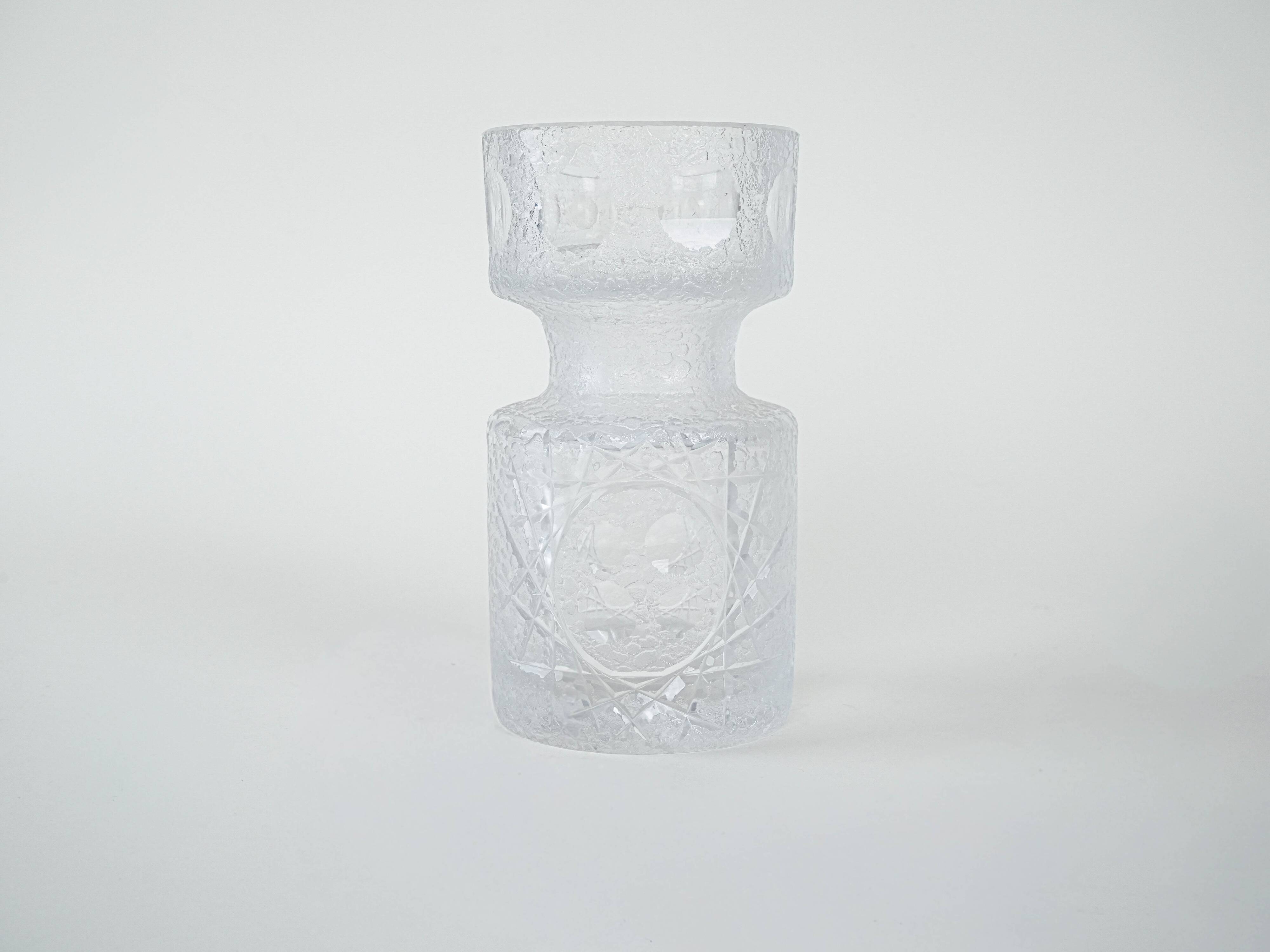 Glass vase, Scandinavian design, 1960s, manufactured in Denmark