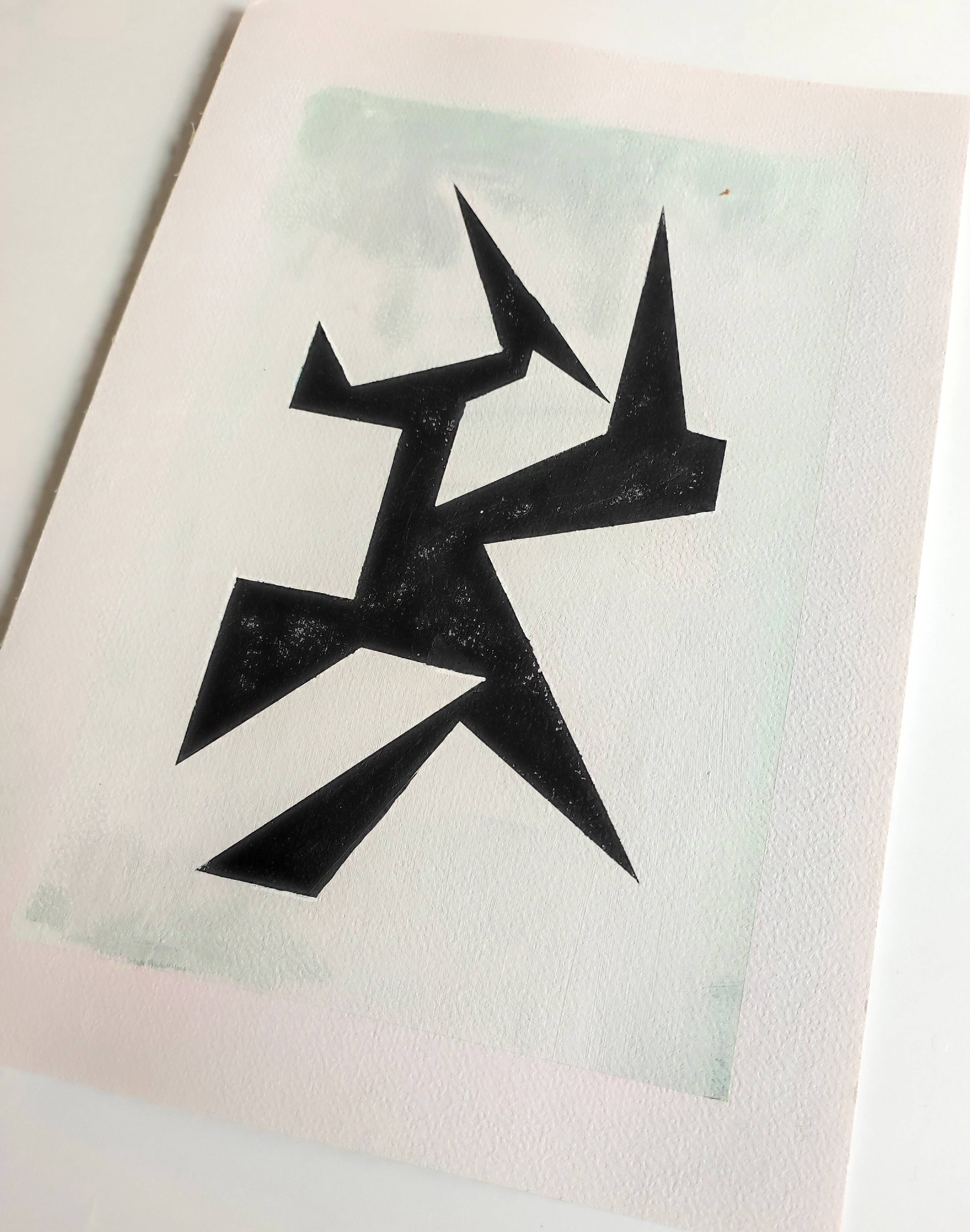 Modern geometric painting