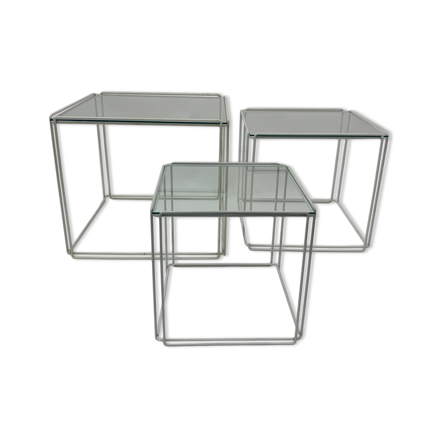 Set de 3 tables gigognes Max Sauze isocele années 1970